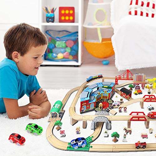 Funkprofi Track Cars Replacement Light Up Toy Cars, 5 LED Flashing Lights Compatible with Most Tracks, Toy Gifts for Boys and Girls (3 Pack)