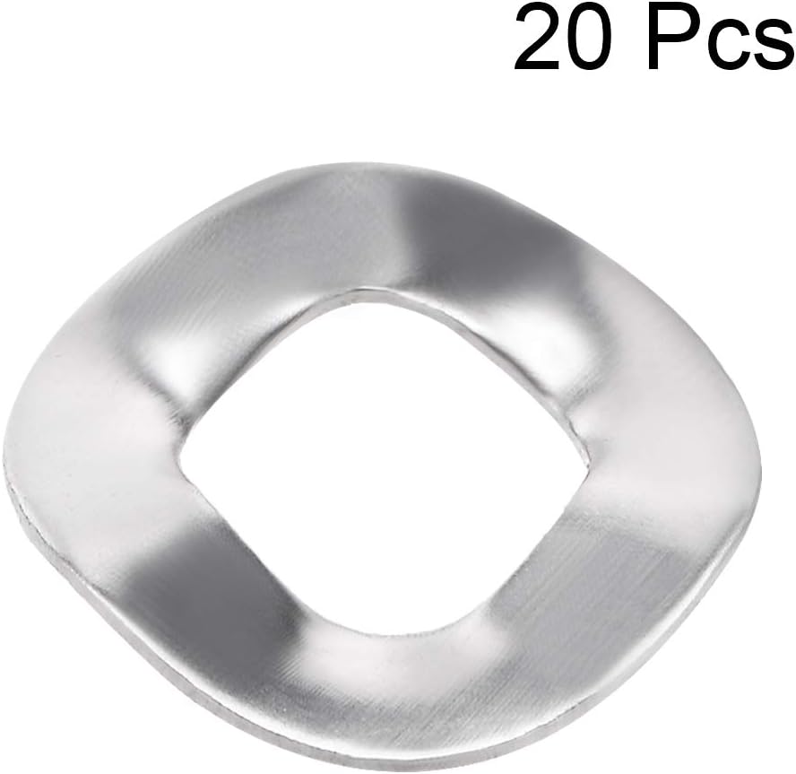 sourcing map 20Pcs 0.2" x 0.39" x 0.01" 304 Stainless Steel Wave Spring Washer for Screw Bolt, 5mmx10mmx0.3mm - Image 3