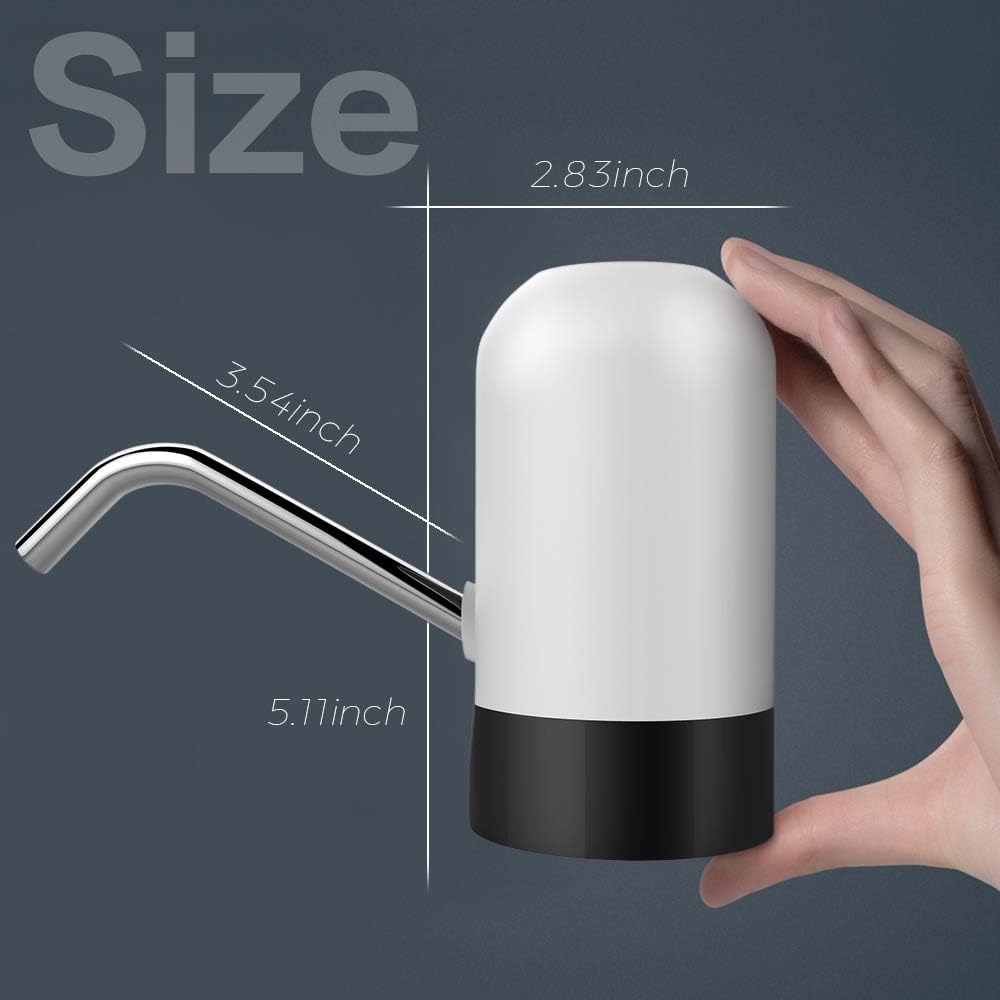 Water Dispenser 5 Gallon, MIKOSI Water Jug Dispenser Universal Electric Water Bottle Dispenser, Water Pump For 5 Gallon Bottle With 2 Silicone - - 