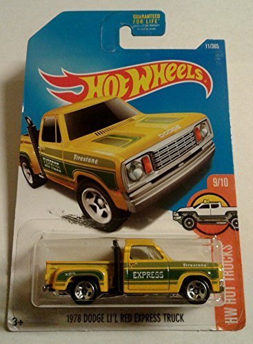 Hot Wheels, 2017 HW Hot Trucks, 1978 Dodge Li'l Red Express Truck [Yellow] 11/365