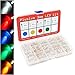 3mm Light Emitting Diode LED Bulb Assortment Kit - Pack of 1000 Pieces Clear Lens LEDs for Electronics - Red, Green, Yellow, Blue and White LED Indicator Lights from Plusivo