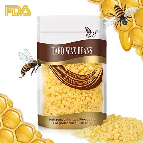 Natural Hard Wax Beans Hair Removal, Painless Bikini Waxing Beads, Natural Wax Beads for Women Men Home Waxing Best for Bikini Arms, Legs, Armpit, 300g/10 oz(Yellow) by MIYAY
