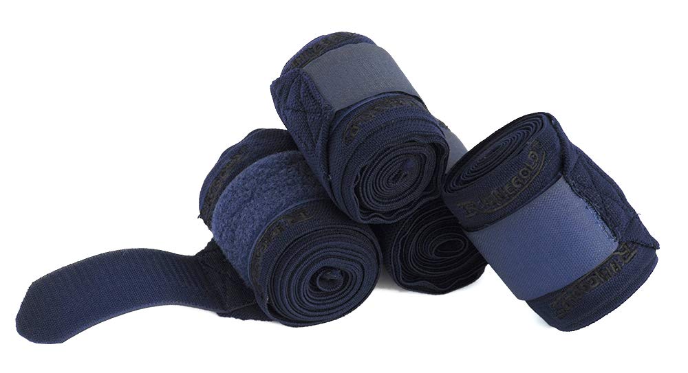 Rhinegold Elasticated Training Bandages-Navy