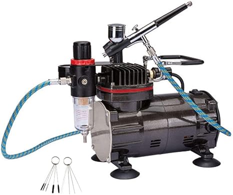 Amazon Ausuc エアーブラシ ミニ コンプレッサー セット ダブルアクション エアブラシ 重力フィード オイルレス エアーコンプレッサー エアーブラシ 静音タイプ ハンドピース ホビー プラモデル 塗装 スプレー エアブラシ 通販