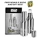 Beer Bottle Cooler- Double Wall Stainless Steel Beer Bottle Insulator. Great Fathers Day Gift ! BONUS e-Book and Gift Packaging Twin Pack