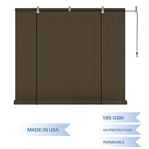 E&K Sunrise Roll up Shade Roller Shade 8'Wx6'H Porch Pergola Privacy