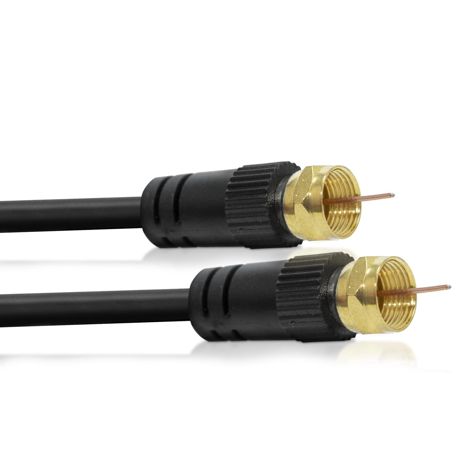 Cable Mountain 1.5m Gold Plated F Type Male to Male Satellite Coaxial Cable