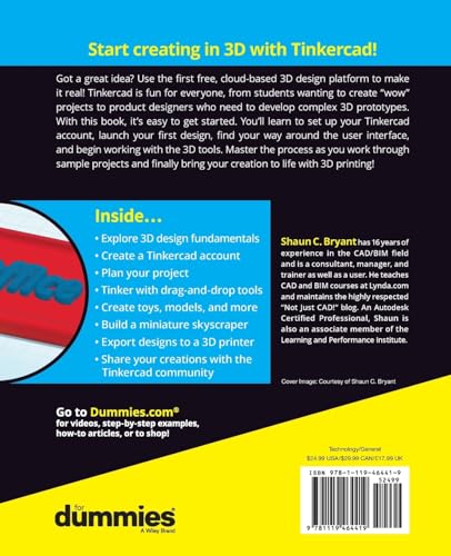 Tinkercad For Dummies (For Dummies (Computer/Tech))