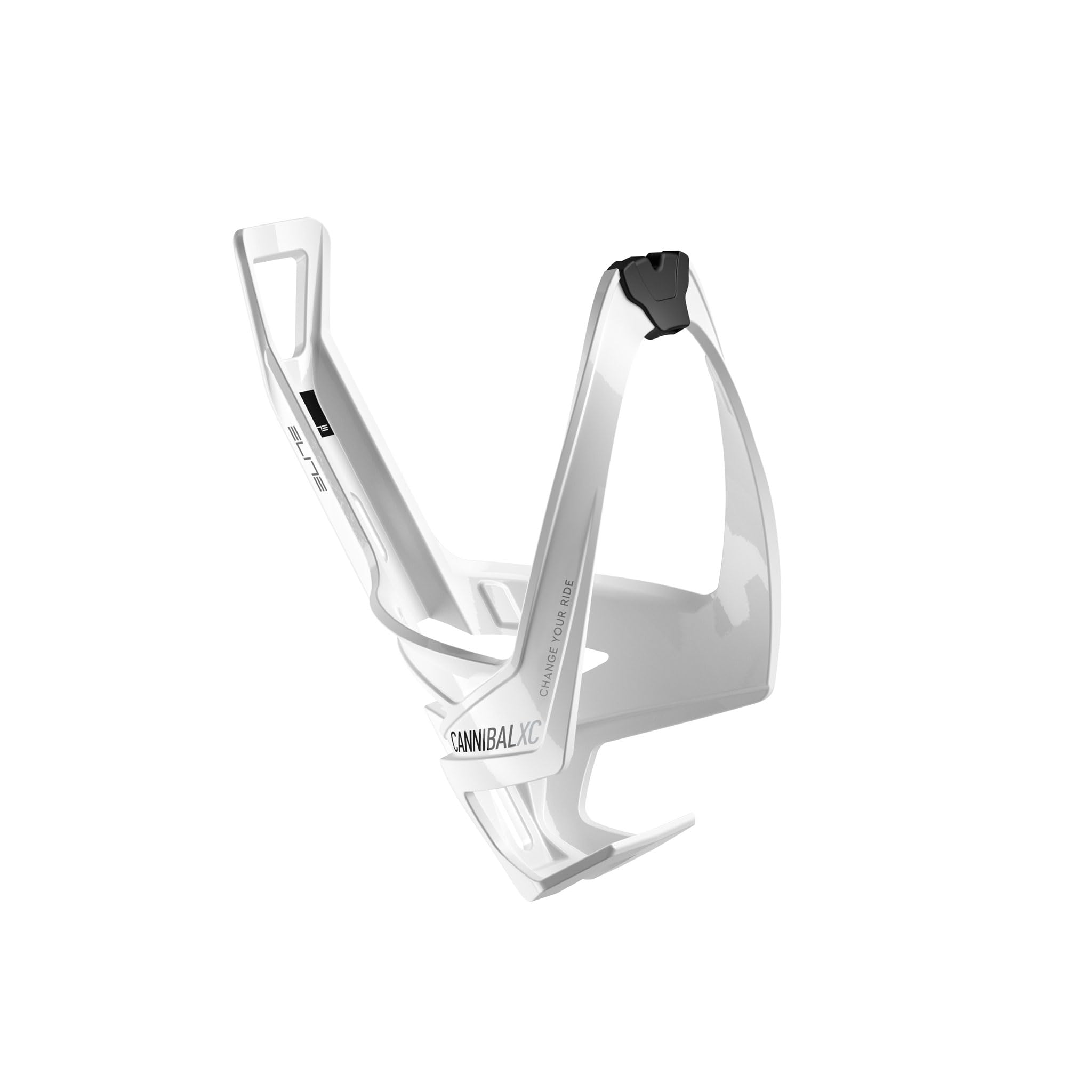 ELITE Cannibal XC bottle cage gloss white/black