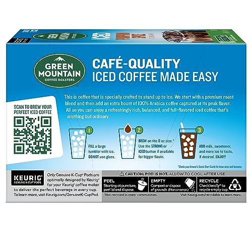 GREEN MOUNTAIN COFFEE BREW OVER ICE PUMPKIN SPICE, KEURIG SINGLE SERVE K-CUP PODS, 10 COUNT