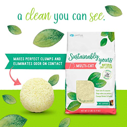 Petfive Sustainably Yours Natural Sustainable MultiCat Litter (Large Grains), 13 lbs Pricepulse