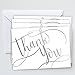 Silver Foil Thank You Note Cards / 50 Thank You Card Set / 3 1/2