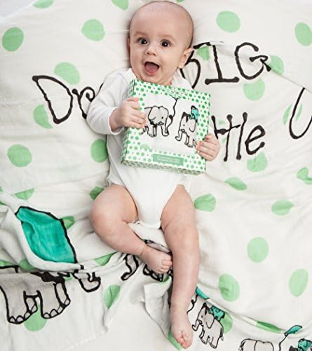 Muslin Swaddle Blankets for Girl &amp; Boy |Elephant Print Baby Swaddle Blanket for Newborn &amp; Infant | Perfect Baby Shower Gift | Organic Bamboo Cotton Baby Receiving Blankets