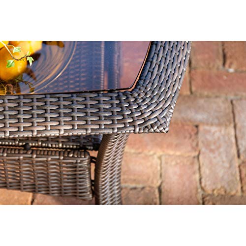 Hanover STRATHMERE6PCRED Strathmere Lounge Crimson Red 6-Piece Steel-Frame Wicker Outdoor Patio Seating Set