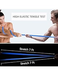 Pc Fitness bandas de resistencia Set de 2 largas bandas de ejercicio, banda elástica para yoga, gimnasio en casa, terapia física, entrenamiento de fuerza, Rehab, Púrpura