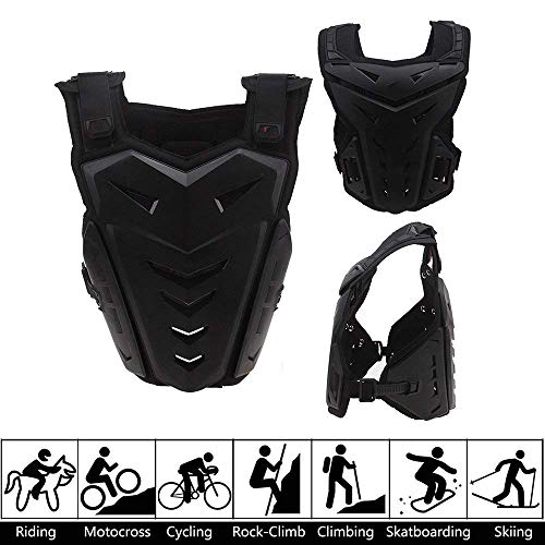 Possbay Motorcycle Armor, Motocross Racing Protective Gear Protection Chest and Back Protector Motocross Off-Road Racing Vest (XXL)