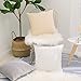 Home Brilliant 2 Pack Ultra Soft Velvet Solid Decorative Toss Throw Pillow Cover for Couch Bed Chair, 18x18 inches(45x45cm), White