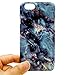 Wastou(TM) [Marble Stone Pattern Series] Soft TPU Creative Case for iPhone 6 6S 4.7 Inch (Dark Blue)