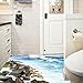 3D Floor Sticker, Kimloog Removable Self Adhesive PVC Wall Stickers Art Mural Decals Living Room Decor (5070cm, A)