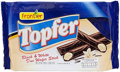 Frontier, Topfer, Black &amp; White Duo Wafer Stick, net weight 120 g (Pack of 2 pieces) / Beststore by KK8