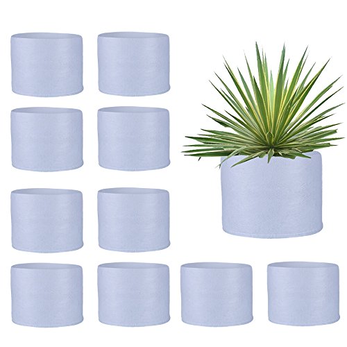 Kangkang@ 10 PCS 1.5 Gallon Non-fabrics Planting Grow Bags Pots Aeration Container for Nursery Garden Planting Grow