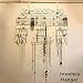 Premium White Jewelry Hanger with Branches and Rows (16.5