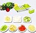 Mandoline Slicer Spiralizer Vegetable Cutter Grater Chopper Julienne Slicer-5 Interchangeable Stainless Steel Blades with Hand Protector, Food Storage Container - For Cucumber, carrot, potato etc …
