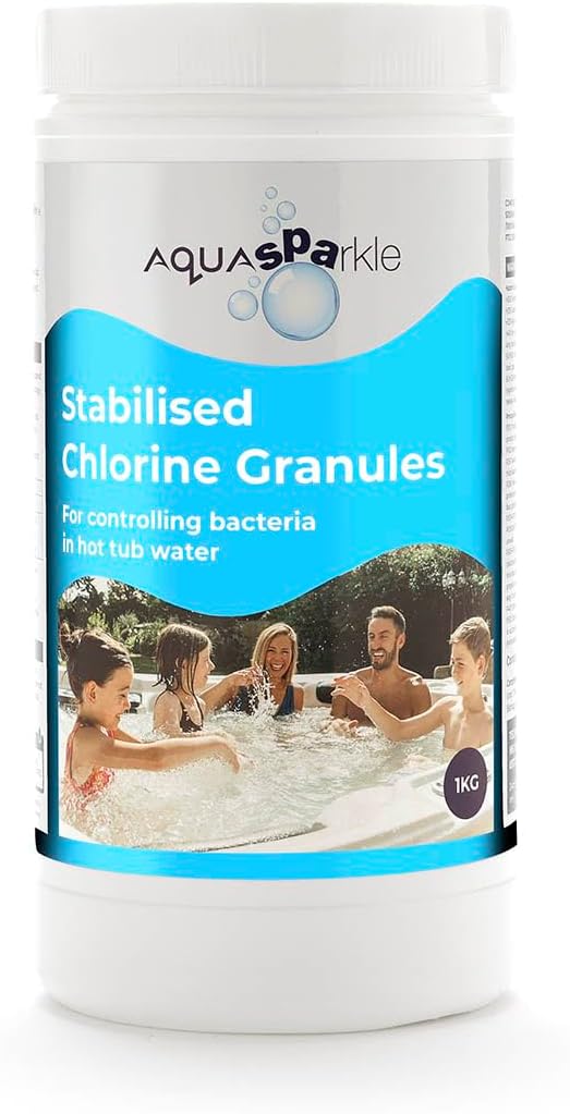 AQUASPARKLE Stabilised Chlorine Granules 1kg for Hot Tubs