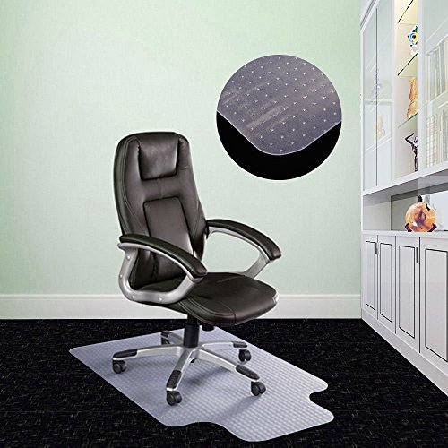 VALUE BOX 48" x 36" Home Office Chair Mat with Rectangular Lip for Carpet 0.2cm Thickness PVC Protection Floor Mat Transparent Heavy Duty Chair Mat Thick and Sturdy Thickness