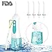 [Upgrade Version] Cordless Water Flosser Waterproof Dental Oral Irrigator Rechargeable with 4 Jet Tips and Upgrade Water Tank for Teeth Cleaning,Travel and Family Use, Kids and Adults Compatible