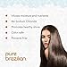 Pure Brazilian Anti-Frizz Daily Shampoo, Salt-Free, Color Safe, with Keratin, Argan Oil & Acai for Prolonged Treatment & Smooth Hair, 33.8 Fl Oz