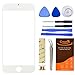White Replacement Iphone 6 Plus Front Outer Lens Glass Screen,CrazyFire 5.5 Inch Repair Kit Include Screen Lens Glass+1MM Adhesive Tape+Tools Kit+1 Pair Tweezers+1 Roll Gold Wire Screen Seperator