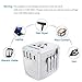 Castries Universal Travel Adapter, 2300W International Power Adapter with Dual Fuse, European Plug Adapter with 1 Type C&3 USB Ports, Universal AC Plug for Over 200 Countries, Travel Accessories,Gray