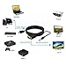 VAlinks HDMI to VGA, 1080P to Adapter (Male to Male) Video Converter Support Convert Signal from Input Laptop HDTV to Output Monitors Projector-1.8m/6ft (hdmi to vga with 3.5mm Jack)