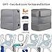 NIUMI Inflatable Travel Foot Rest Pillow | Kids Airplane Bed | 2-Pack Available | Adjustable Height Leg Pillow | Make a Flat Bed for Baby Kids, Toddlers | Great for Airplane, Train, car (Grey-1 Pack)