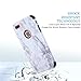 iPhone 7 Plus Case, iPhone 8 Plus Case, KAMII White Marble Stone Pattern Shockproof 2in1 Dual Layer TPU Bumper Hard PC Hybrid Defender Armor Case Cover for Apple iPhone 7 Plus /8 Plus (Black)