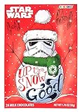 Star Wars Snowman Stormtrooper Milk Chocolate Candy Filled 2019 Christmas Advent Calendar, 13 3/4 Inch