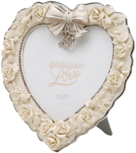 Appletree Design 25th Anniversary Roses Photo Frame, 7-3/4 by 7-3/4-Inch, Holds 5 by 7-Inch Photo