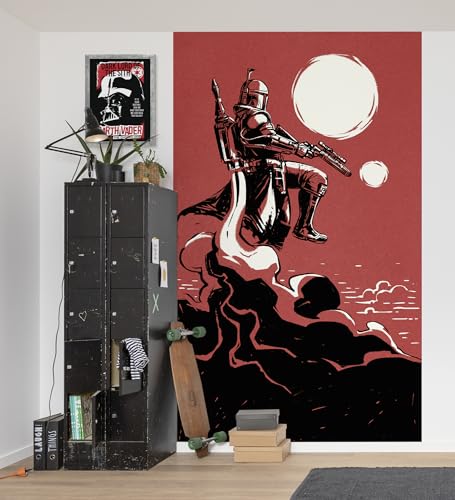 Komar Vlies Fototapete - Star Wars Boba Fett The Bounty Hunter - Größe 150 x 250 cm - Tapete, Kinderzimmer, Kindertapete