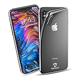 iPhone X Clear Case, PORTHOLIC Thin Protective Phone Cover for Apple iPhoneX/iPhone 10 [Anti Scratch][Anti Slip][Slim, Soft and Flexible][Transparent Gel TPU Cover]