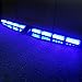 VSLED Car Truck Emergency Beacon Light Bar 2-16 LED 96 Watt Exclusive Split Visor Deck Dash Hazard Strobe Warning Blue LightBar