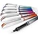 Uni-Ball UB-187S Vision Needle Rollerball Pen – 0.7mm Needle Point – Pack of 7 – 1 of Each Colour