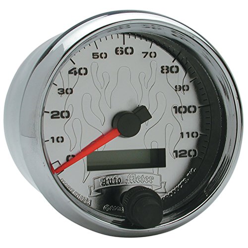 Buy AutoMeter 19343 ProCycle Electric Speedometer 25/8 in. Chrome Flame Dial Face Fluorescent