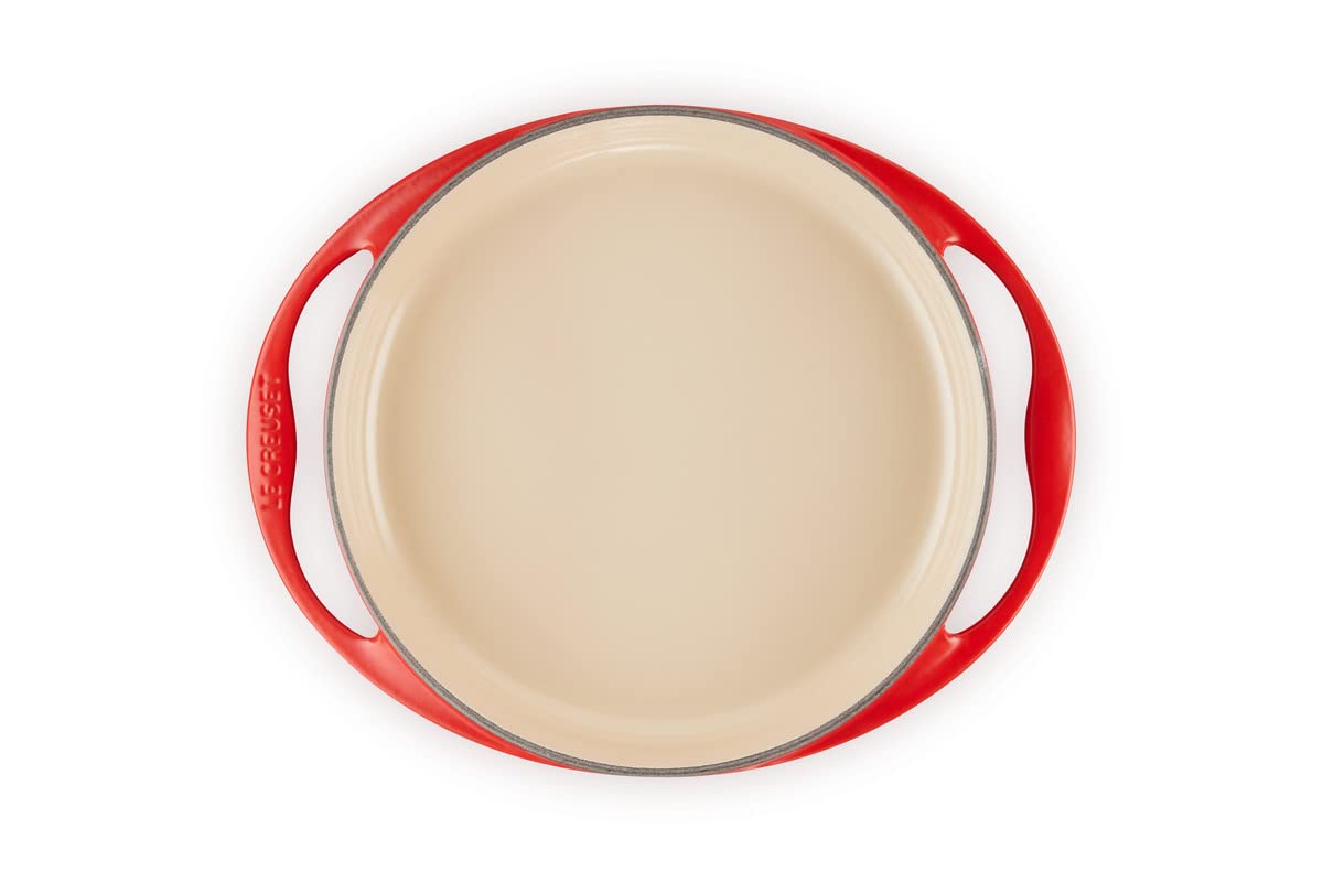 Le Creuset Enamelled Cast Iron Round Tatin Roasting Dish, 28cm, 2.6 Litres, Cerise, 20129280602460