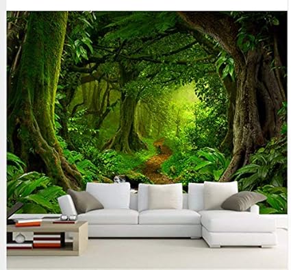 Carta Da Parati Personalizzata 3d Tropici Foreste Cascata