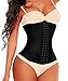 Camellias Women 3 Hook Long Torso Columbian Waist Trainer Corset for Weight Loss Fat Burn Sweet Sweat Waist Trimmer Workout Sauna Sports Tummy Control Cincher Slimmer,SZ1999-Black-S