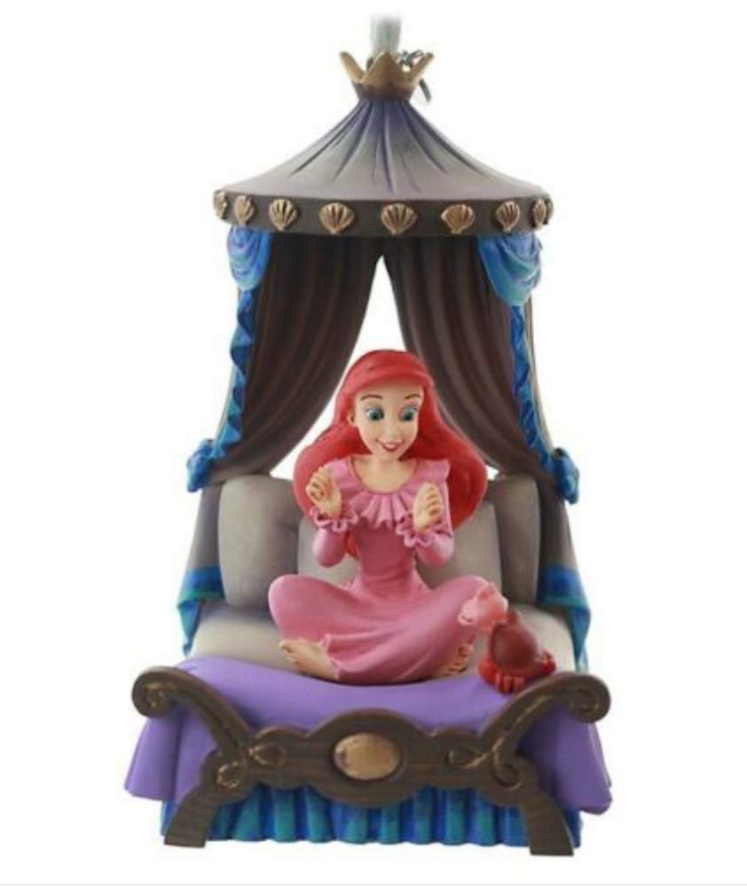 Disney Store Ariel Hanging Ornament, The Little Mermaid Ariel and Sebastian seated on bed