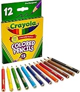 CRAYOLA Half Length Colouring Pencils Assorted 12 Pack - Tough Break Resistant view 4