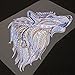 Wolf Iron On Patch Beautiful Wolf Appliques Watercolor Folk-Custom Style Heat Transfer Vinyl Sticker with Grade-A Thermal Transfer Stickers Waterproof&Washable Decal for DIY T-Shirt Jacket Dresses