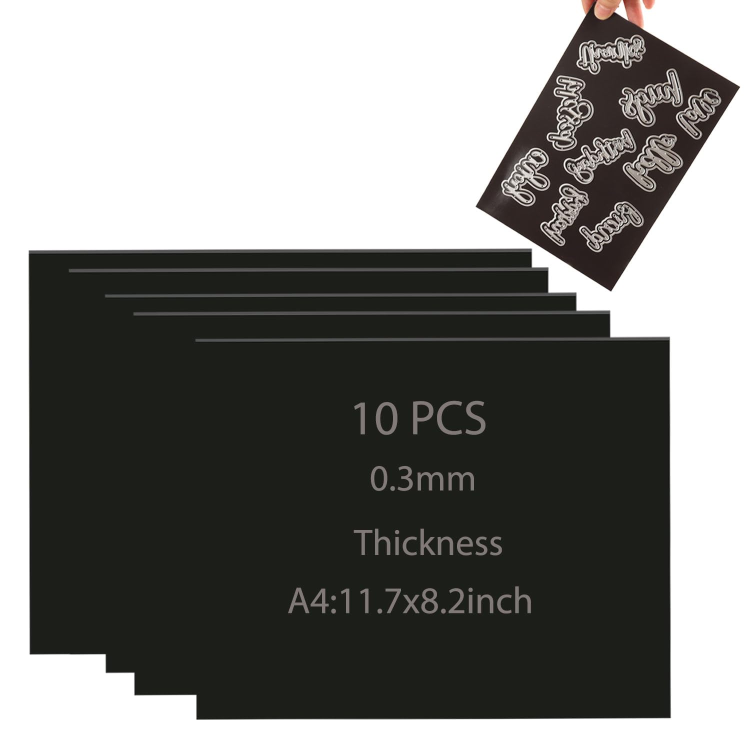 10 PCS Magnetic Sheets A4 Magnets for Arts & Crafts21x29.7cm / 11.7x8.2inch for Arts & Crafts, Fridge Magnets, Storage Cutting Dies, Art Folders, Home and Kitchen Use (0.3mm Thick) — image 1